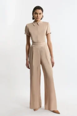 Viscose Satin Wide Leg Pants