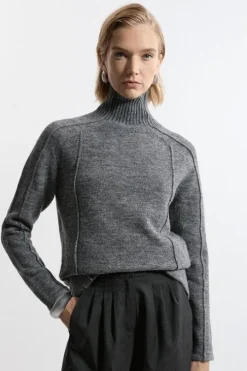 Wool Blend Cosy Knit Longline Sweater