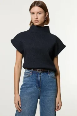 Wool Blend Cosy Knit Sleeveless Tank Top